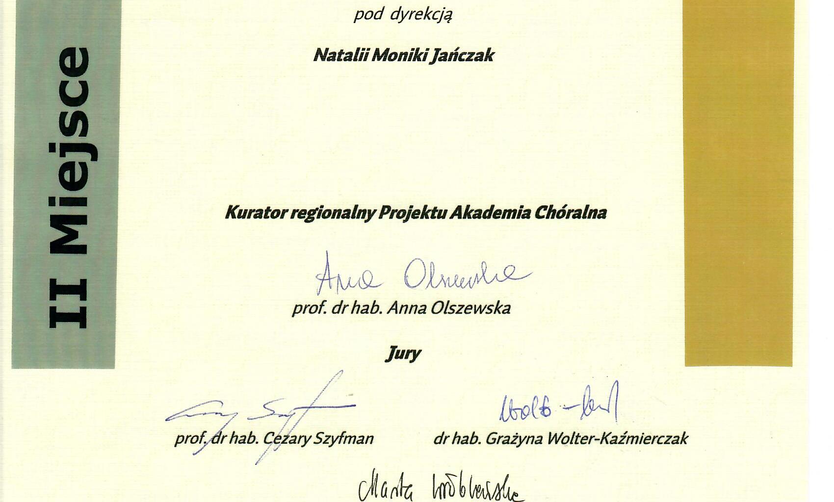 Kolejny sukces chóru Przedszkola Samorządowego Nr 78 w Białymstoku pod dyrygenturą Pani Natalii Jańczak
