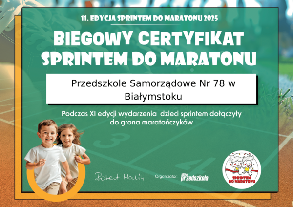 Certyfikat Sprintem do Maratonu